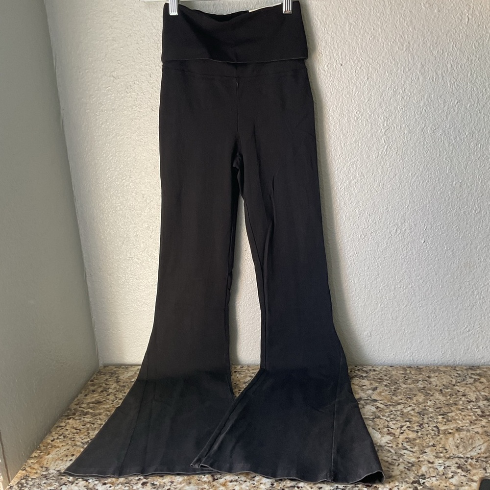 Aerie Black Faded Flared Leggings NWT